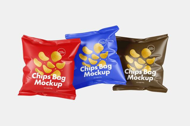 Chips Bag Packaging Mockups
