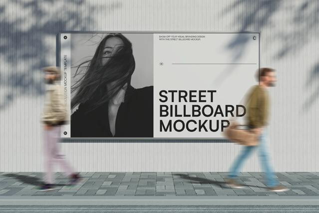 Street Billboard Mockup