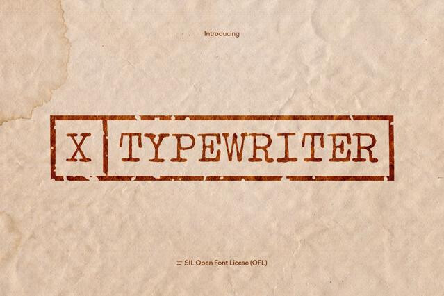 X Typewriter Font Family