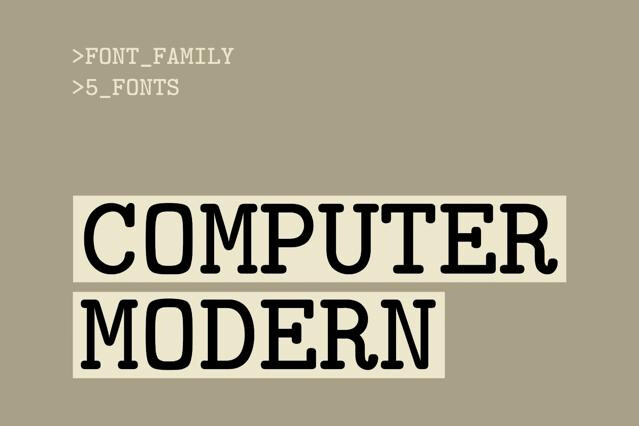 Computer Modern Font Family