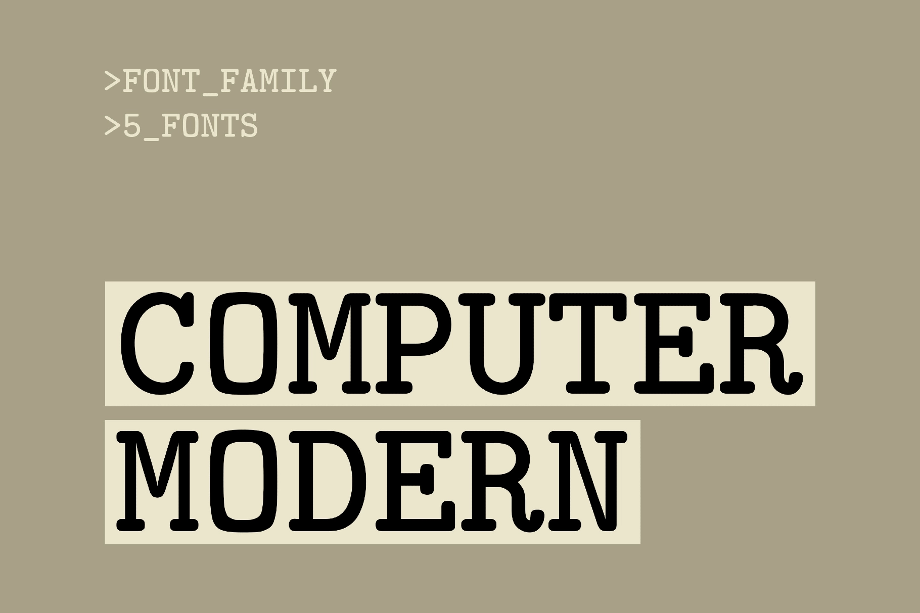 Computer Modern Font Family