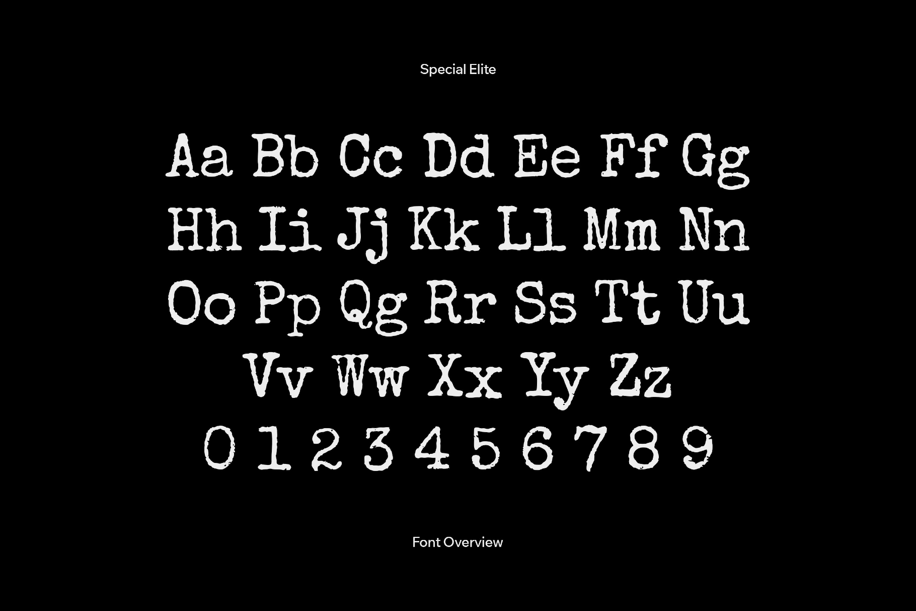 Special Elite Font