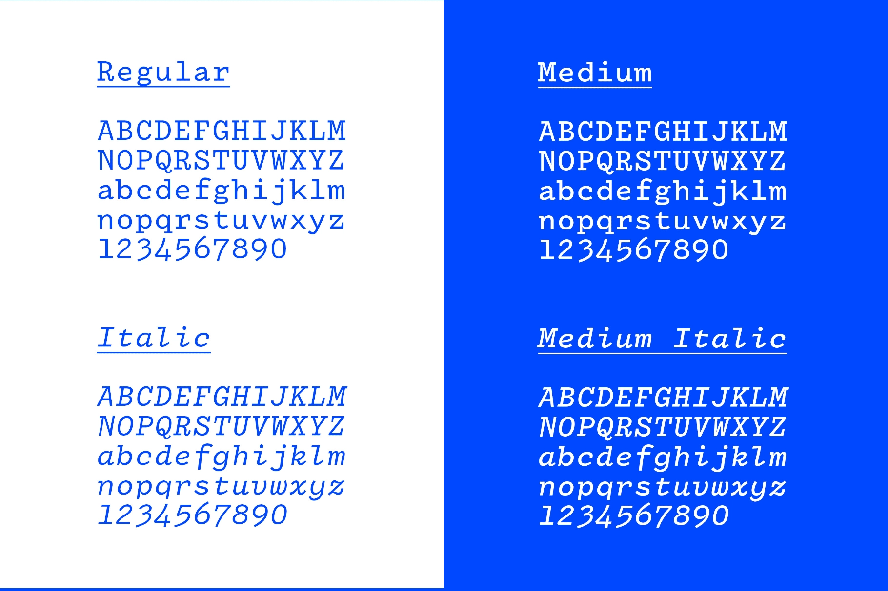 Drafting Mono Typeface