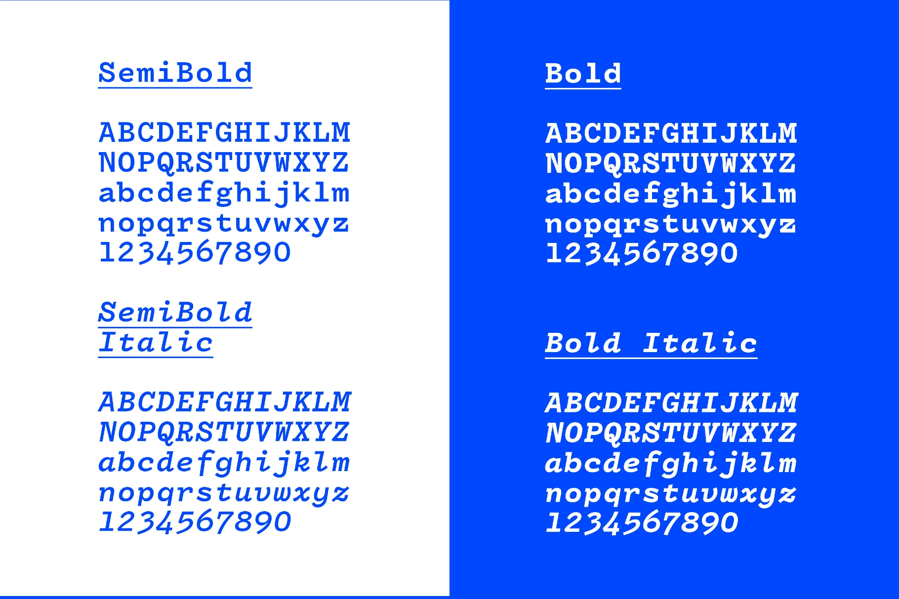 Drafting Mono Typeface