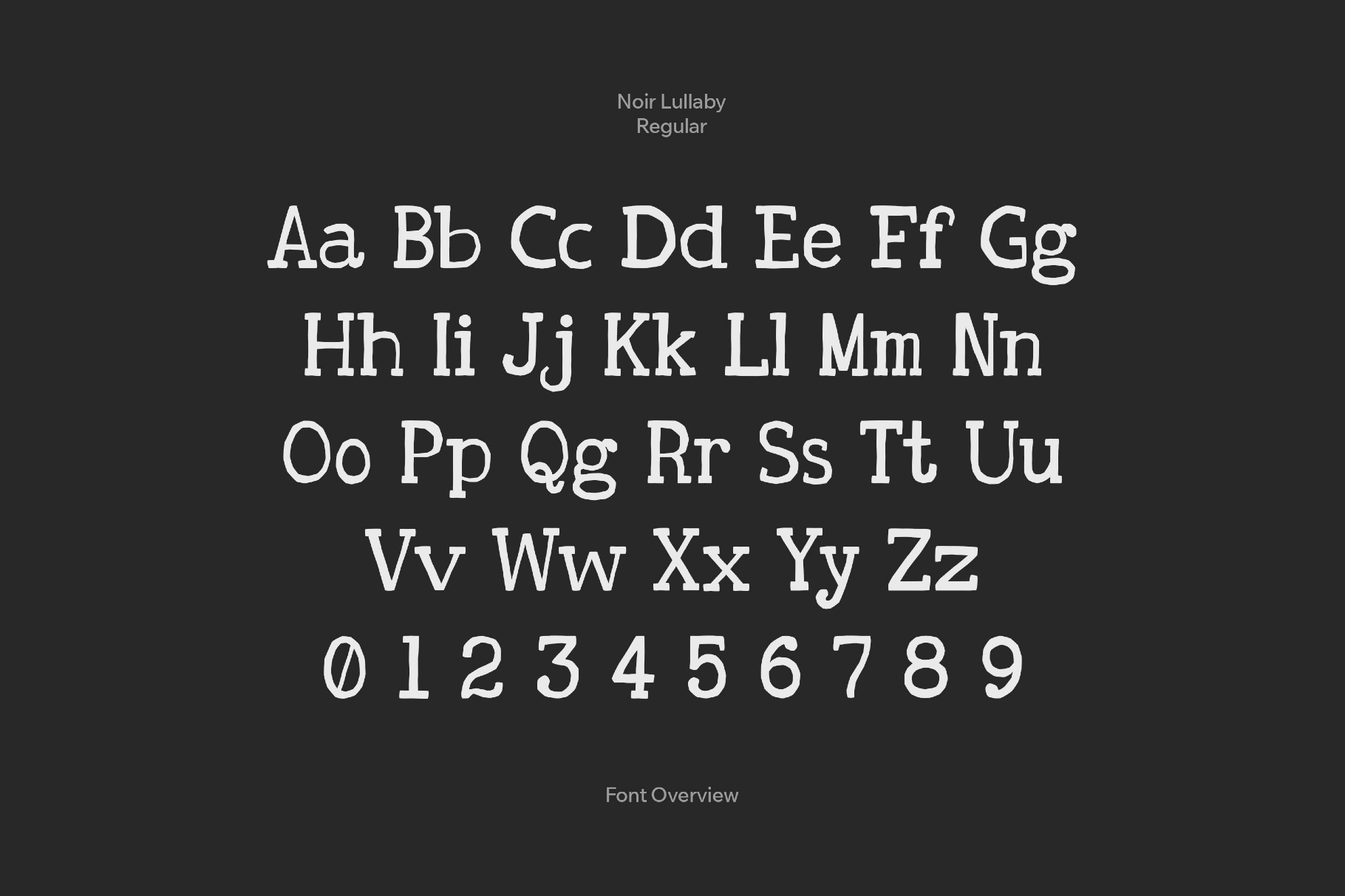 Noir Lullaby | Typewriter Font