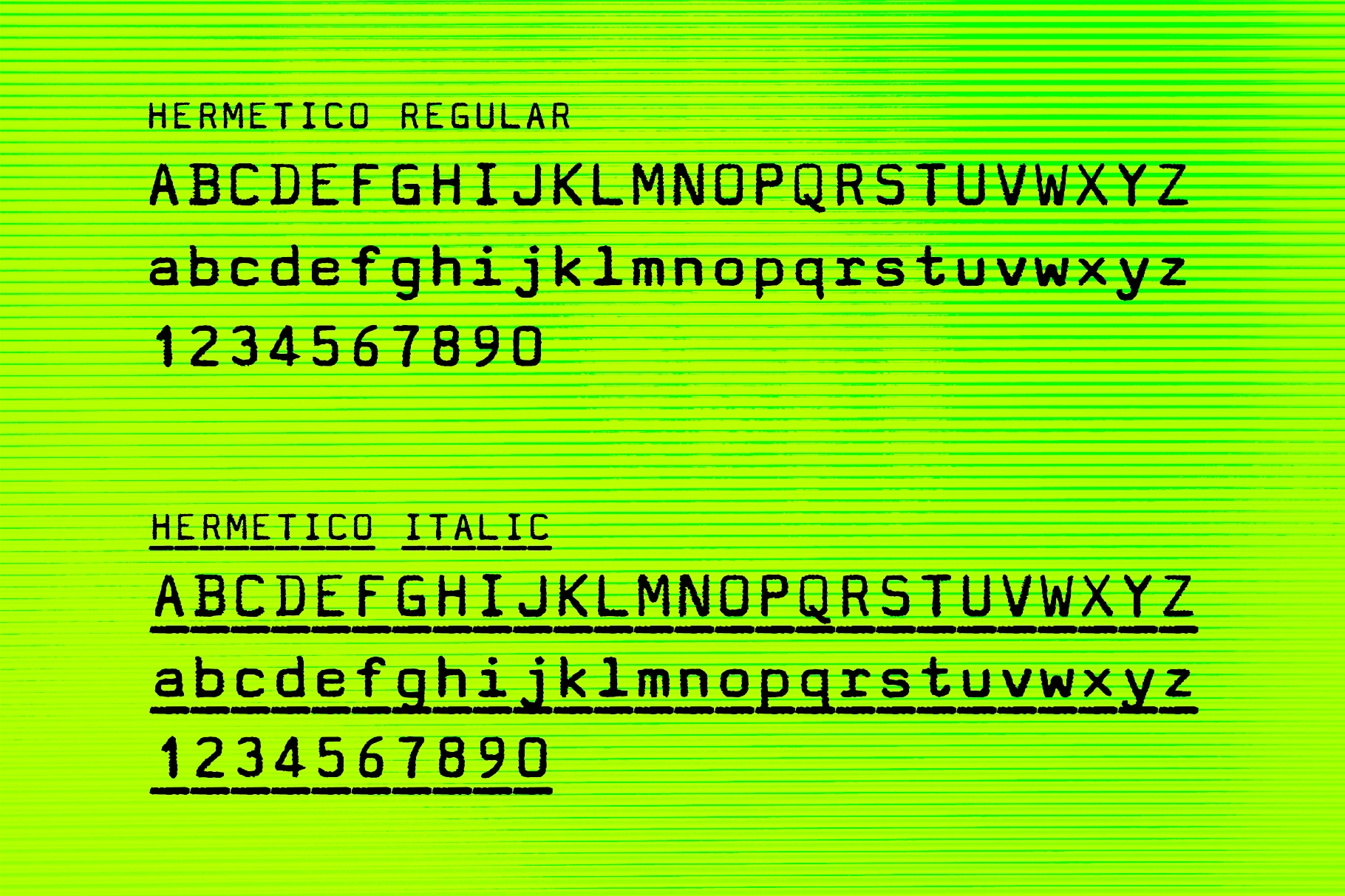 Hermetico Typewriter Font