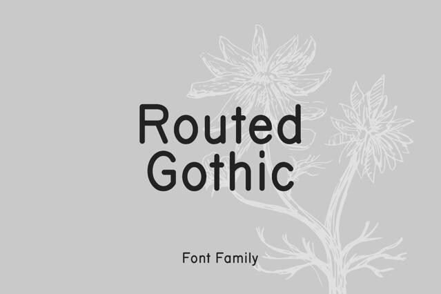 Routed Gothic Font Family