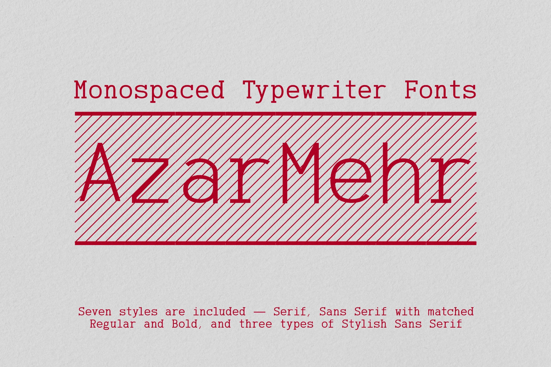 AzarMehr: Monospaced Typewriter Fonts