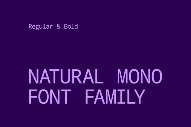 Natural Mono Font Family
