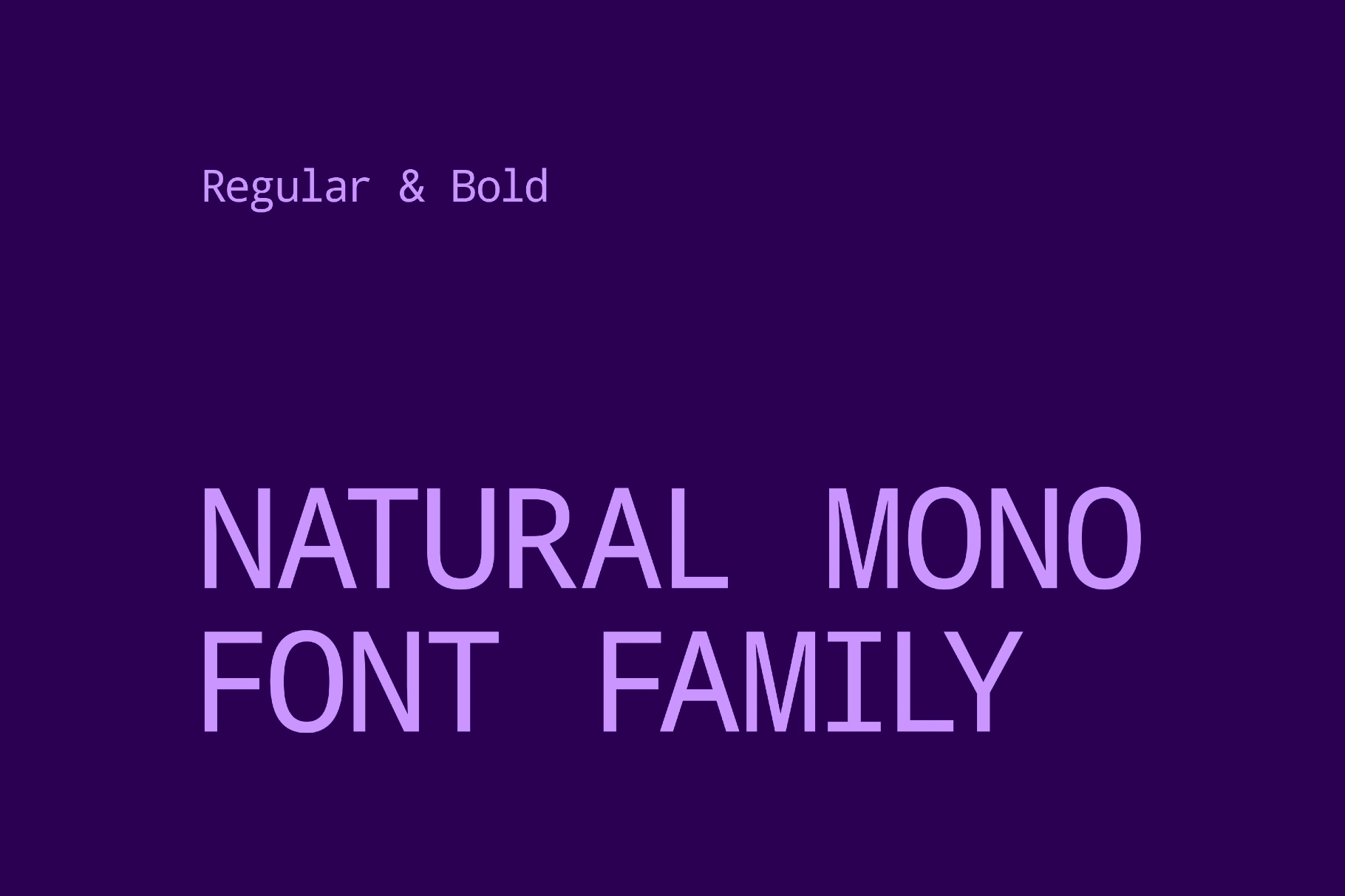 Natural Mono Font Family