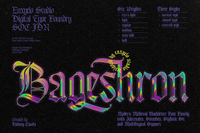 Bageshron Blackletter Font Family