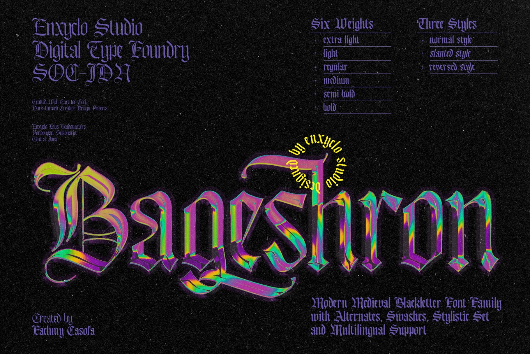 Bageshron Blackletter Font Family