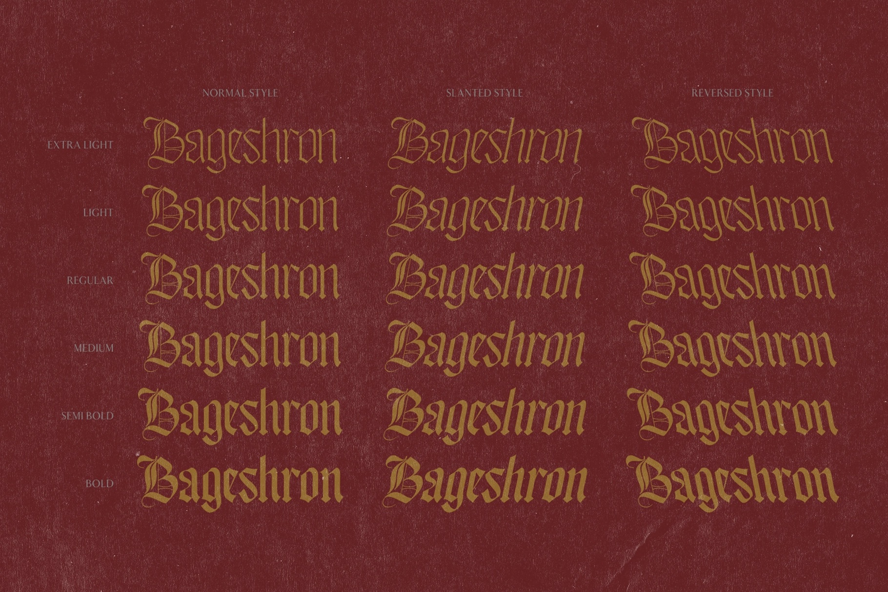 Bageshron Blackletter Font Family