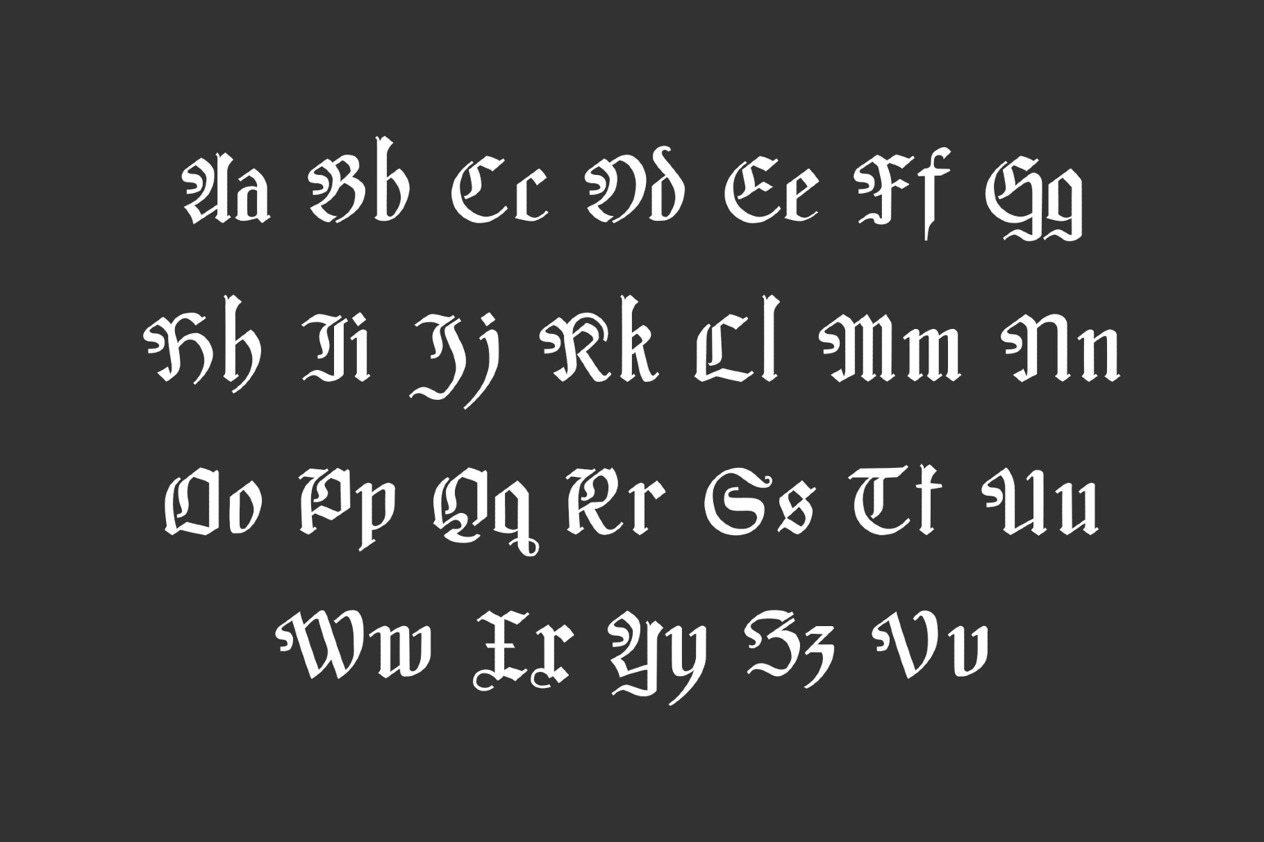 Slavkappen — Old English Font