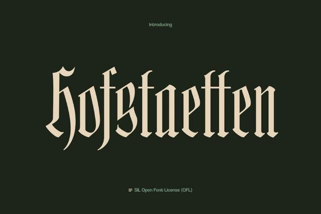 Hofstaetten German Gothic Font Family