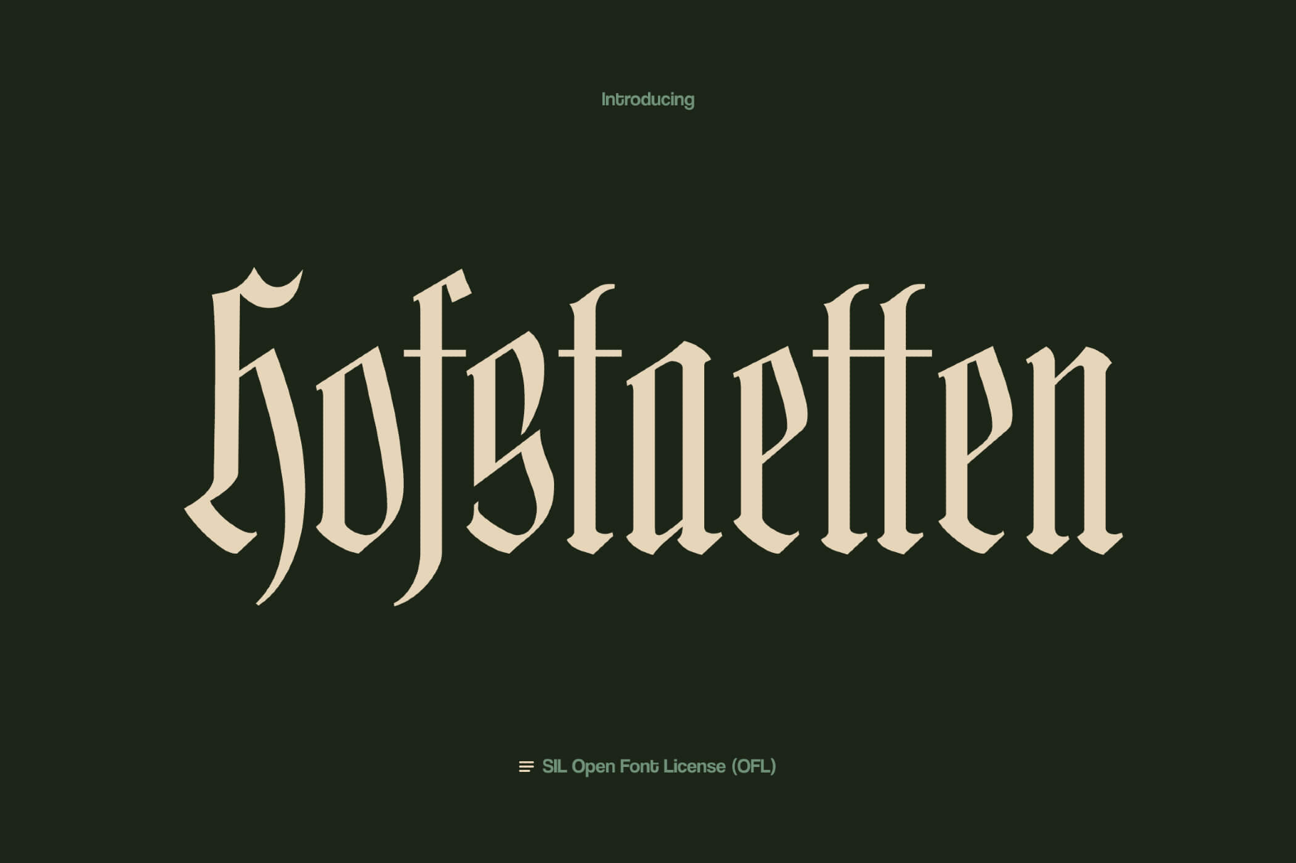 Hofstaetten German Gothic Font Family