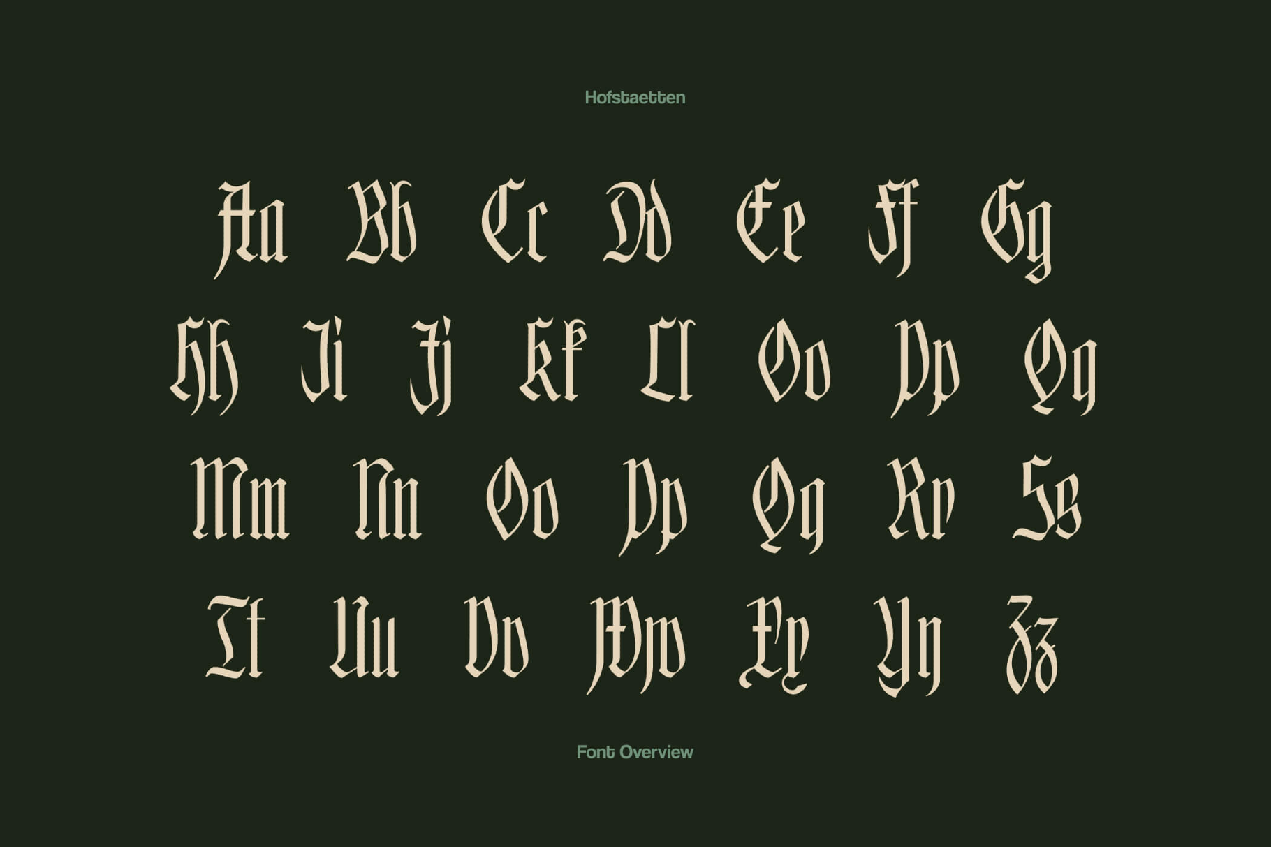 Hofstaetten German Gothic Font Family