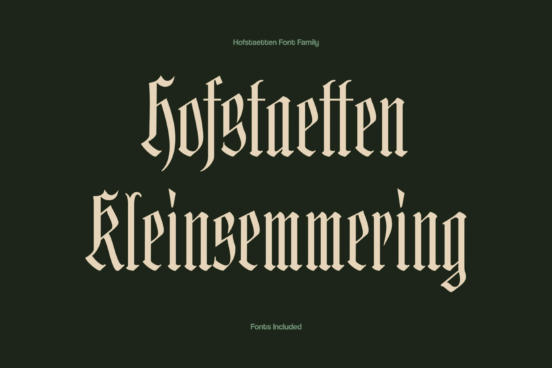 Hofstaetten German Gothic Font Family