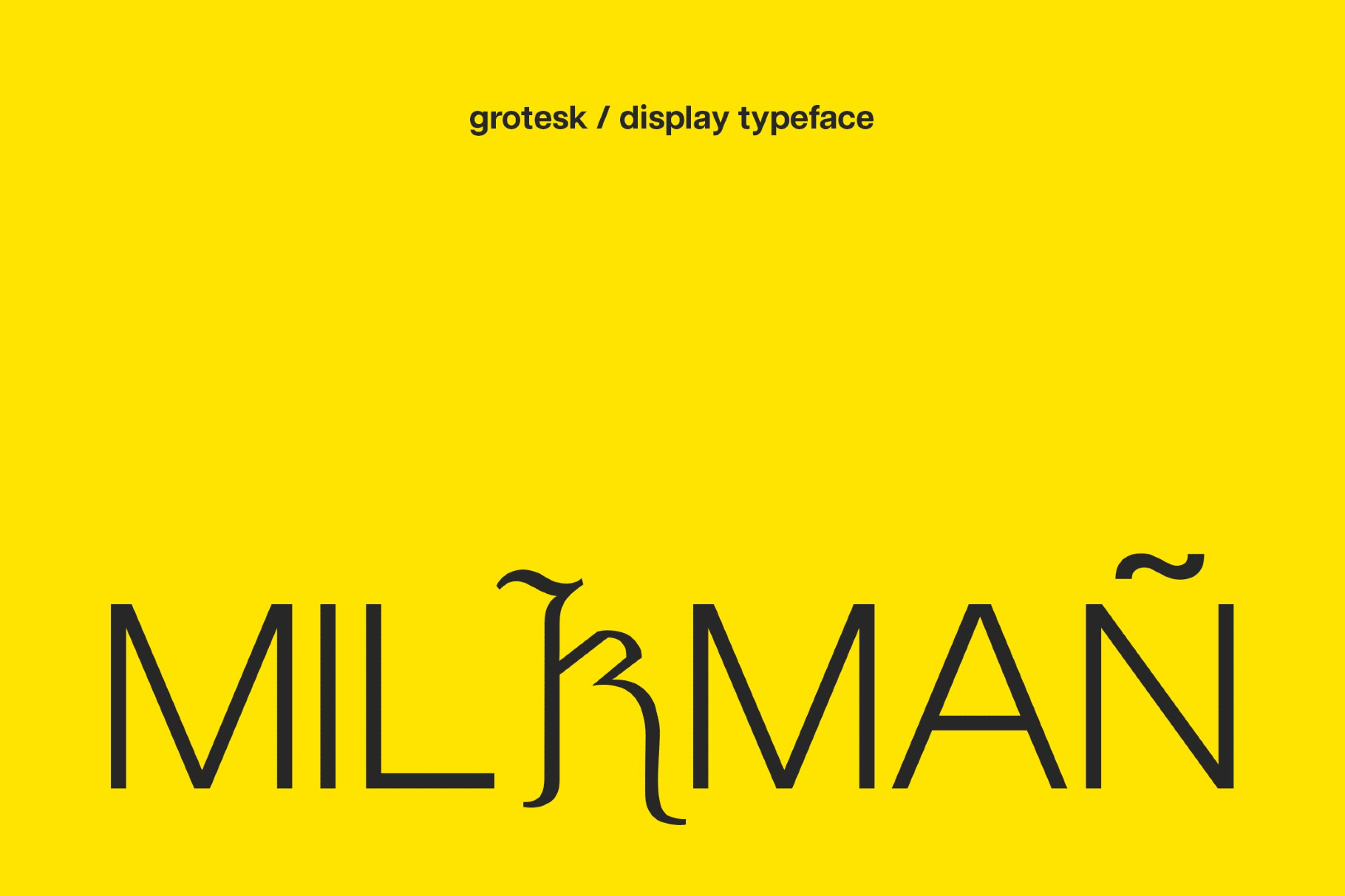 Milkman Combination Display Font