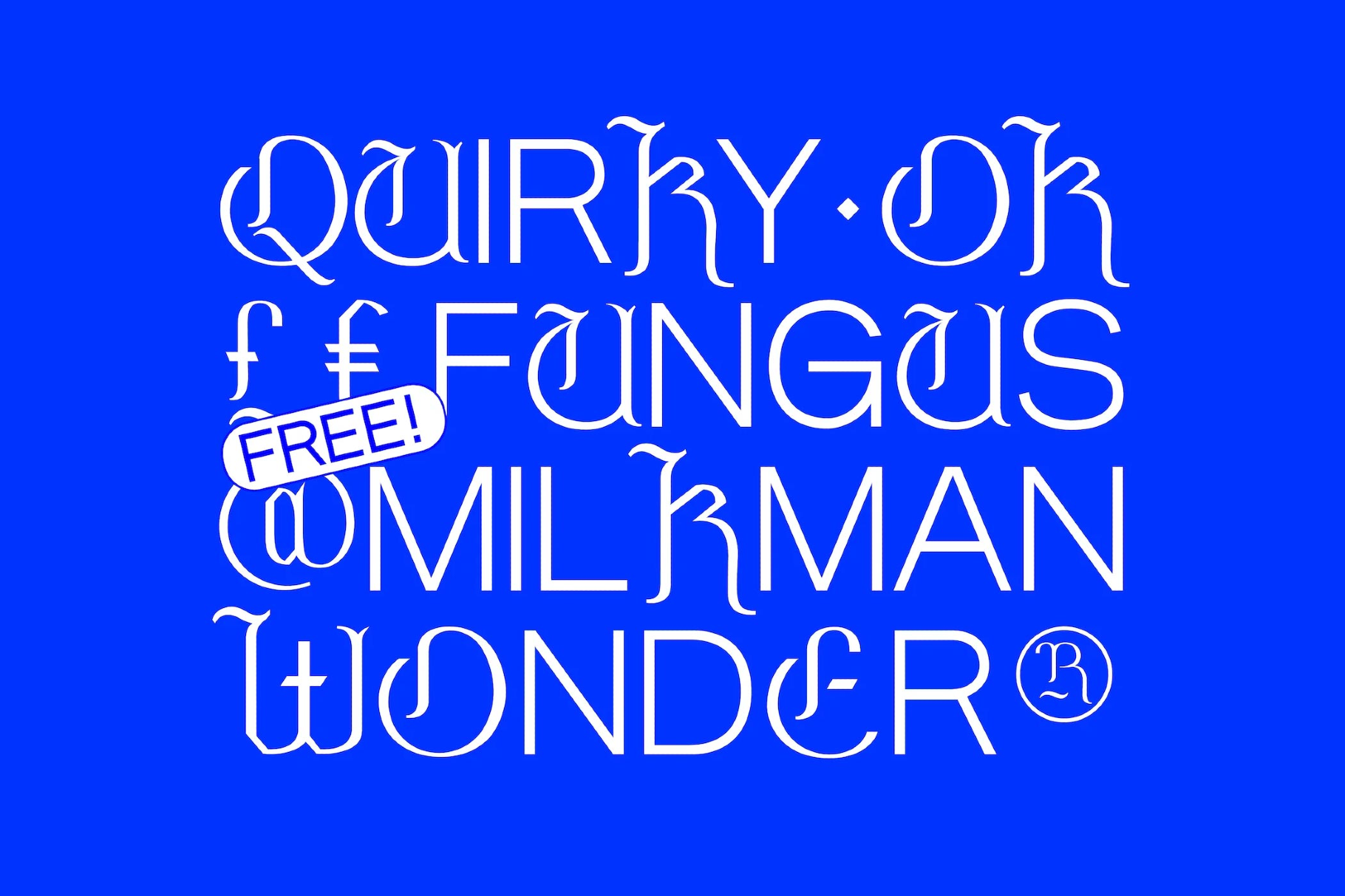 Milkman Combination Display Font