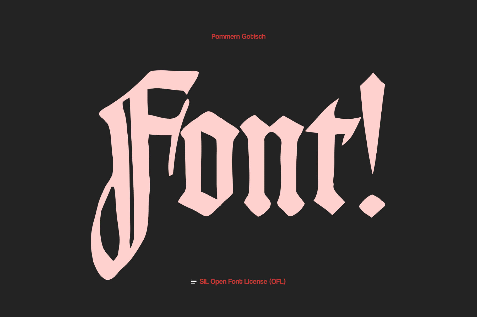 Pommern Gothic Font