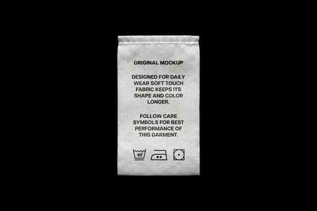Vertical Clothing Tag Mockup