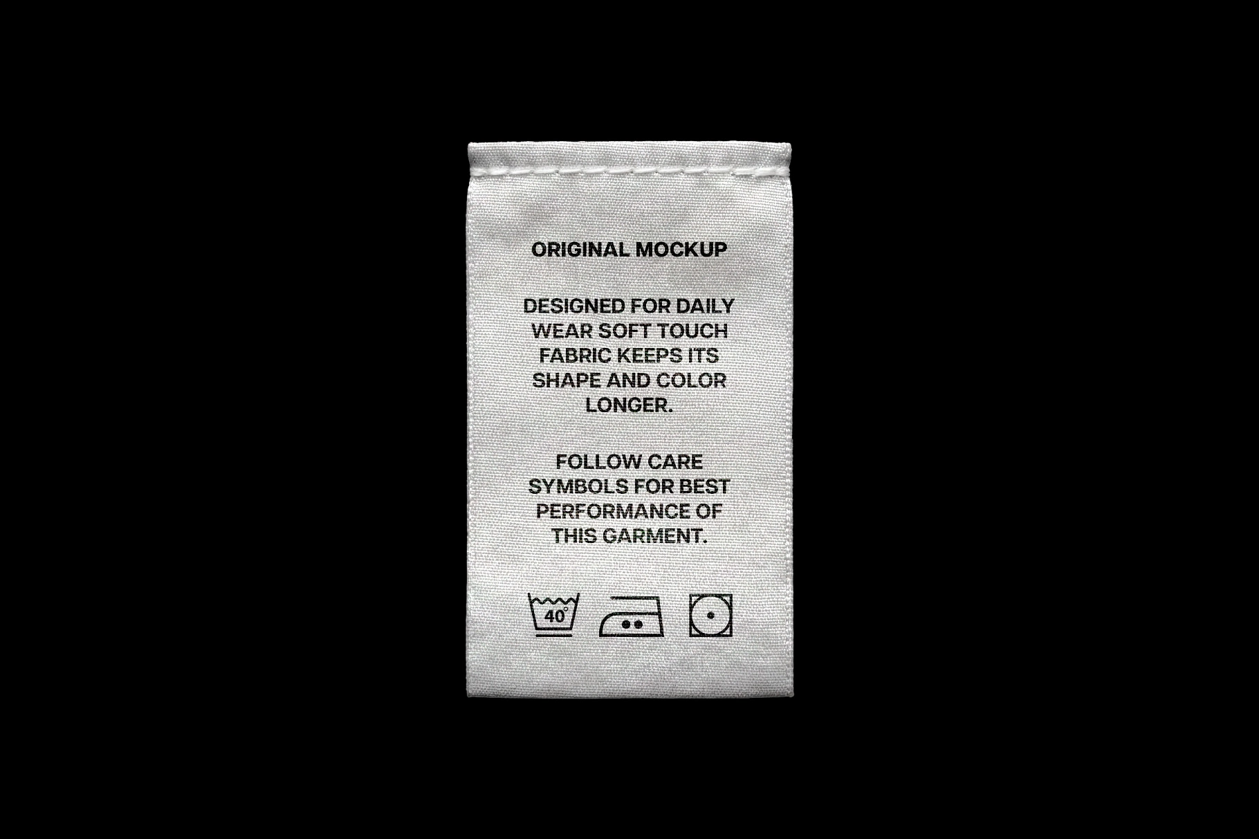 Vertical Clothing Tag Mockup