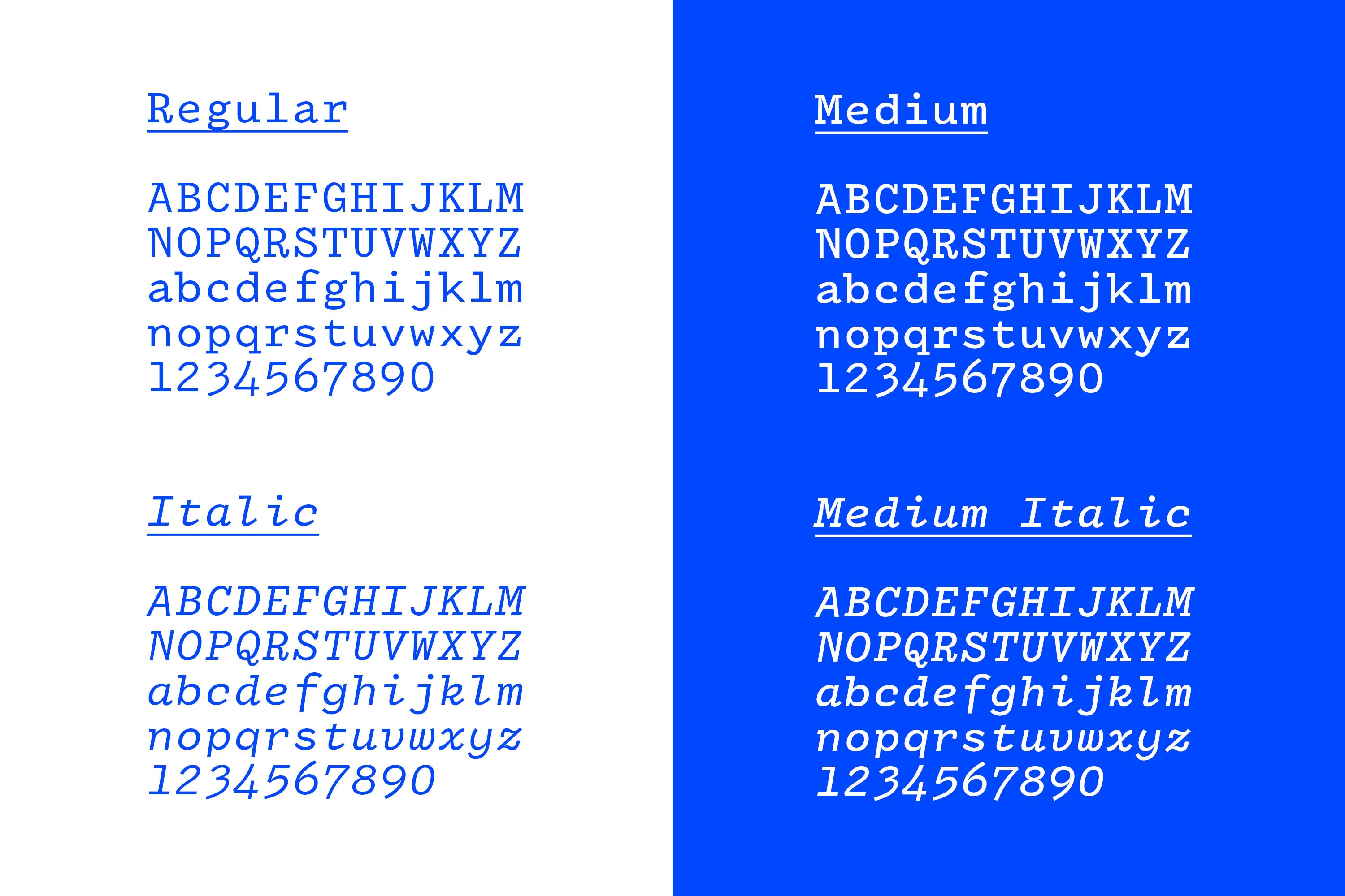 Drafting Mono Typeface