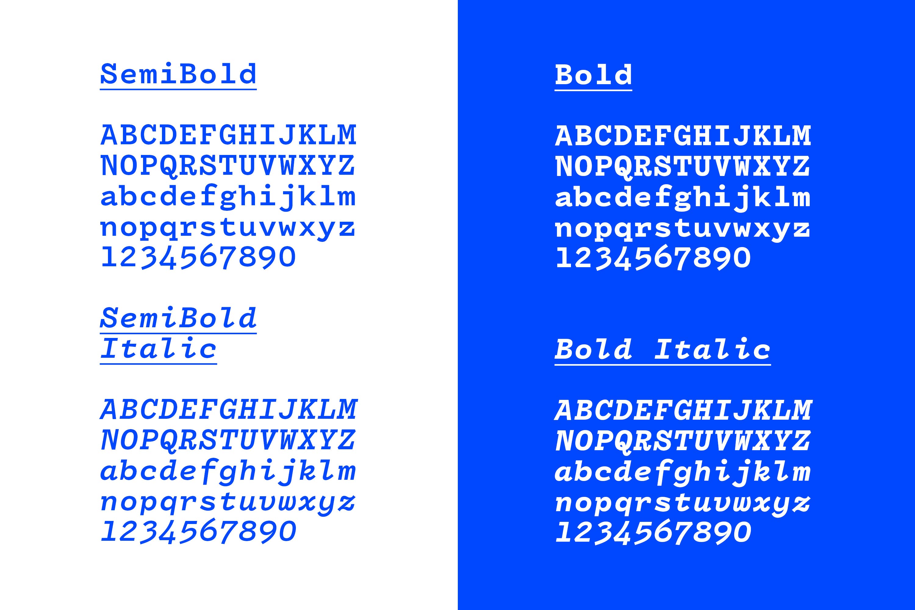 Drafting Mono Typeface
