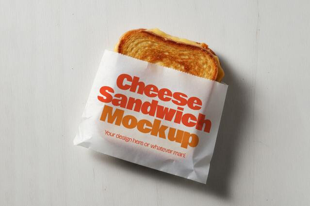 Cheese Sandwich Wrap Mockup