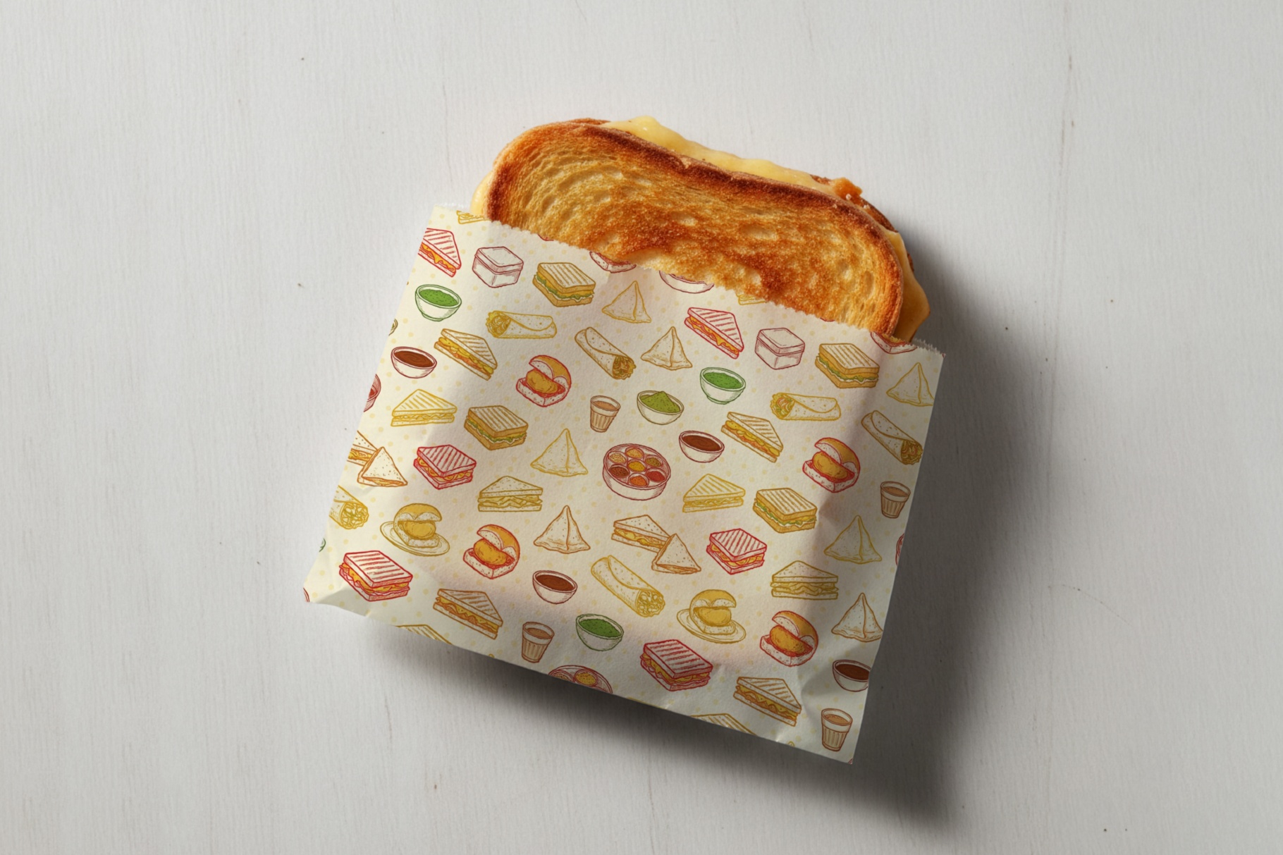 Cheese Sandwich Wrap Mockup