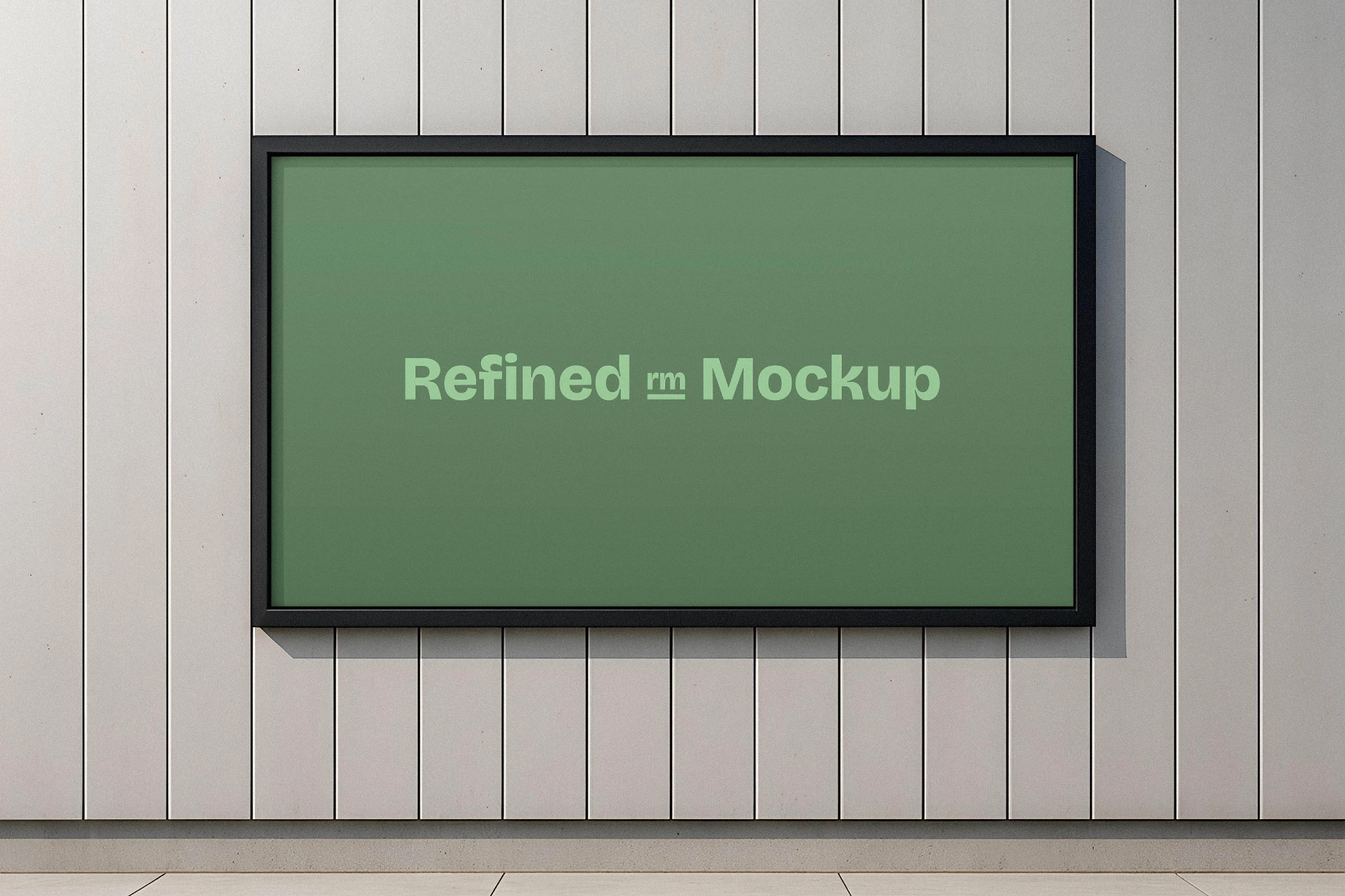 Minimalist Framed Wallscape Mockup
