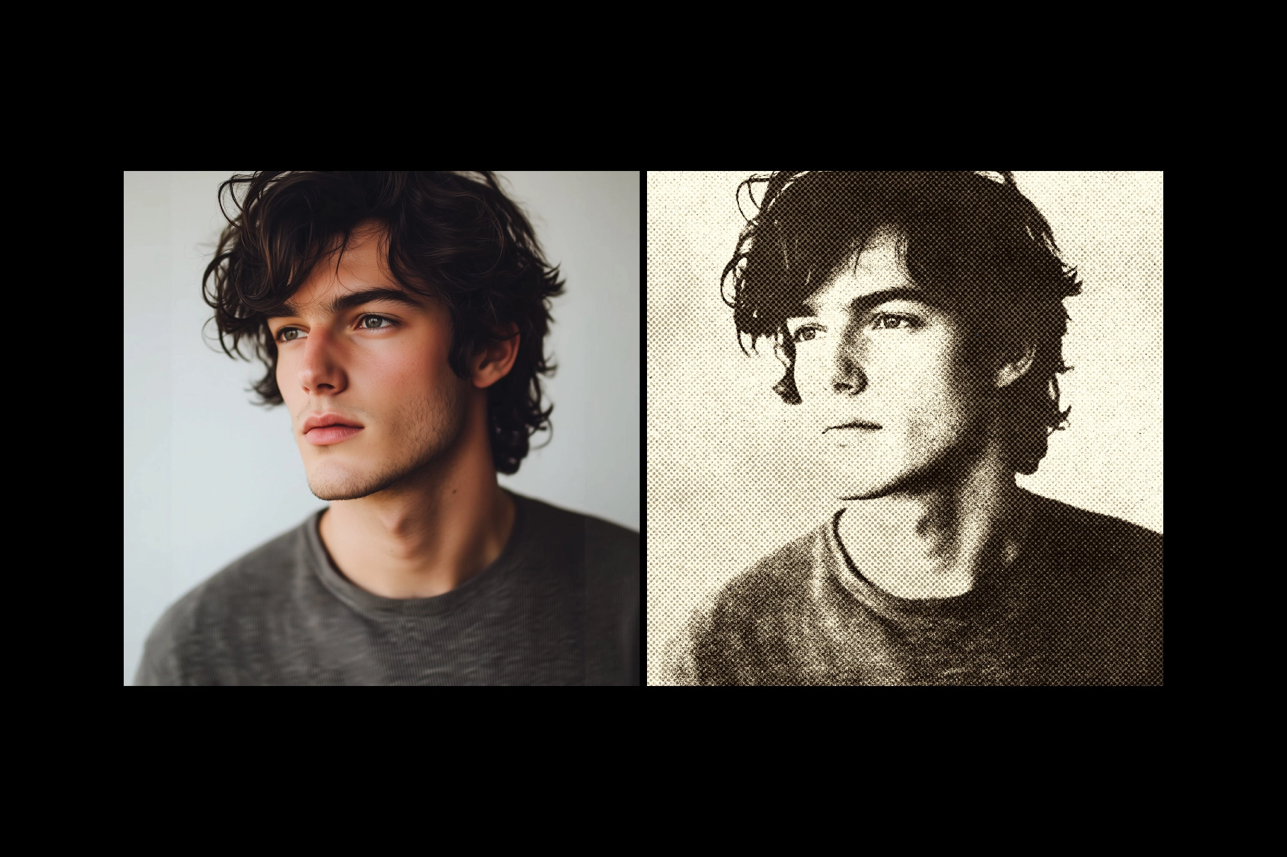 Grain Print Halftone Effect