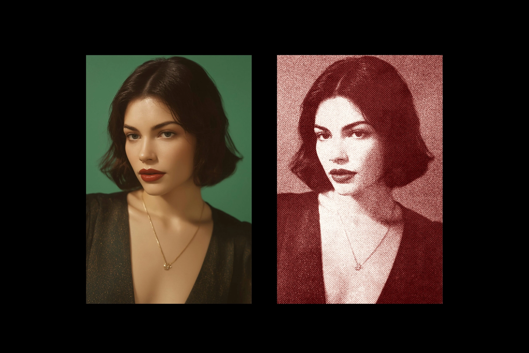 Grain Print Halftone Effect