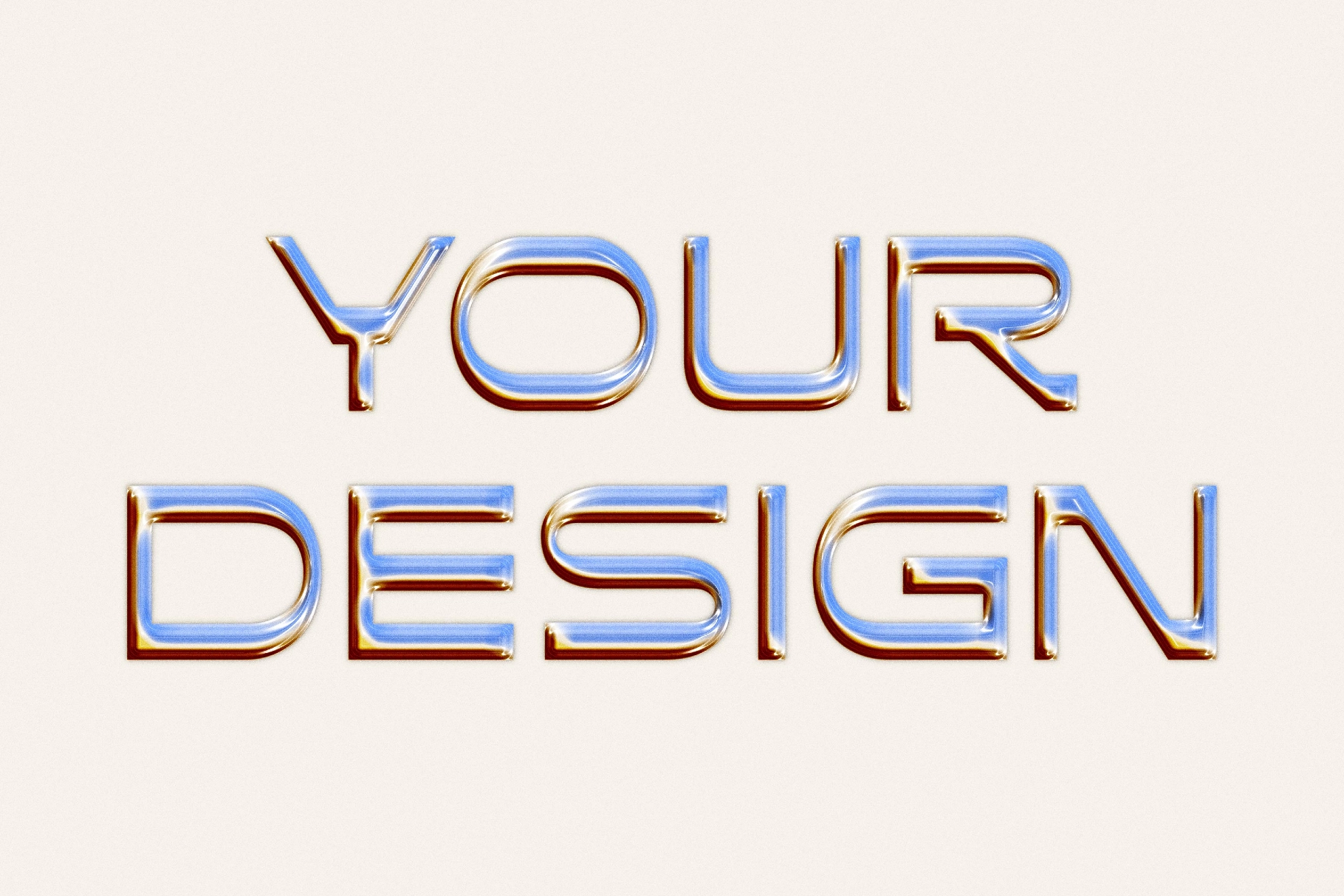 Retro Chrome Text & Logo Effect