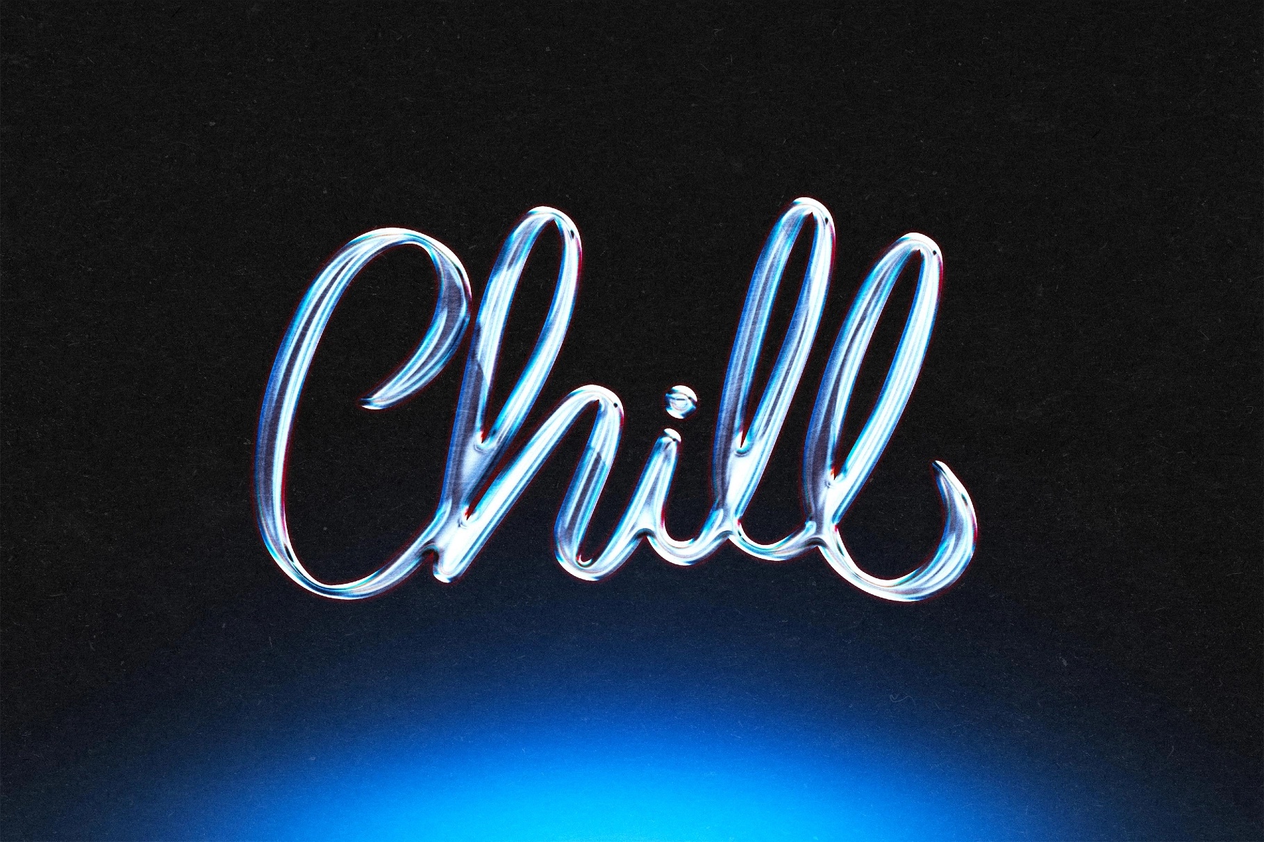 Cold Metallic Chrome Text Effect