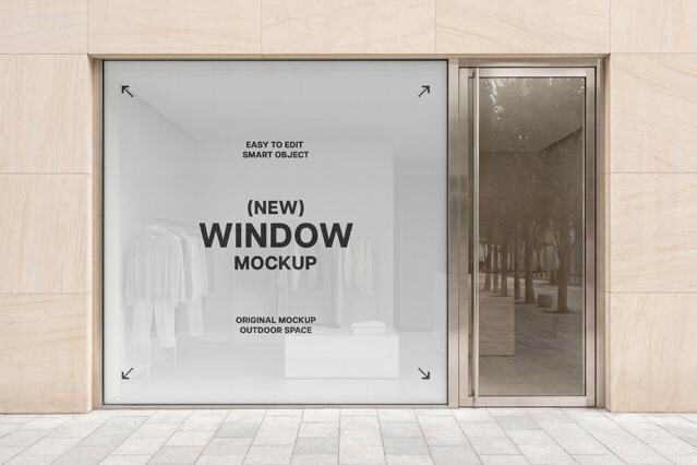 Large Window Storefront Mockup