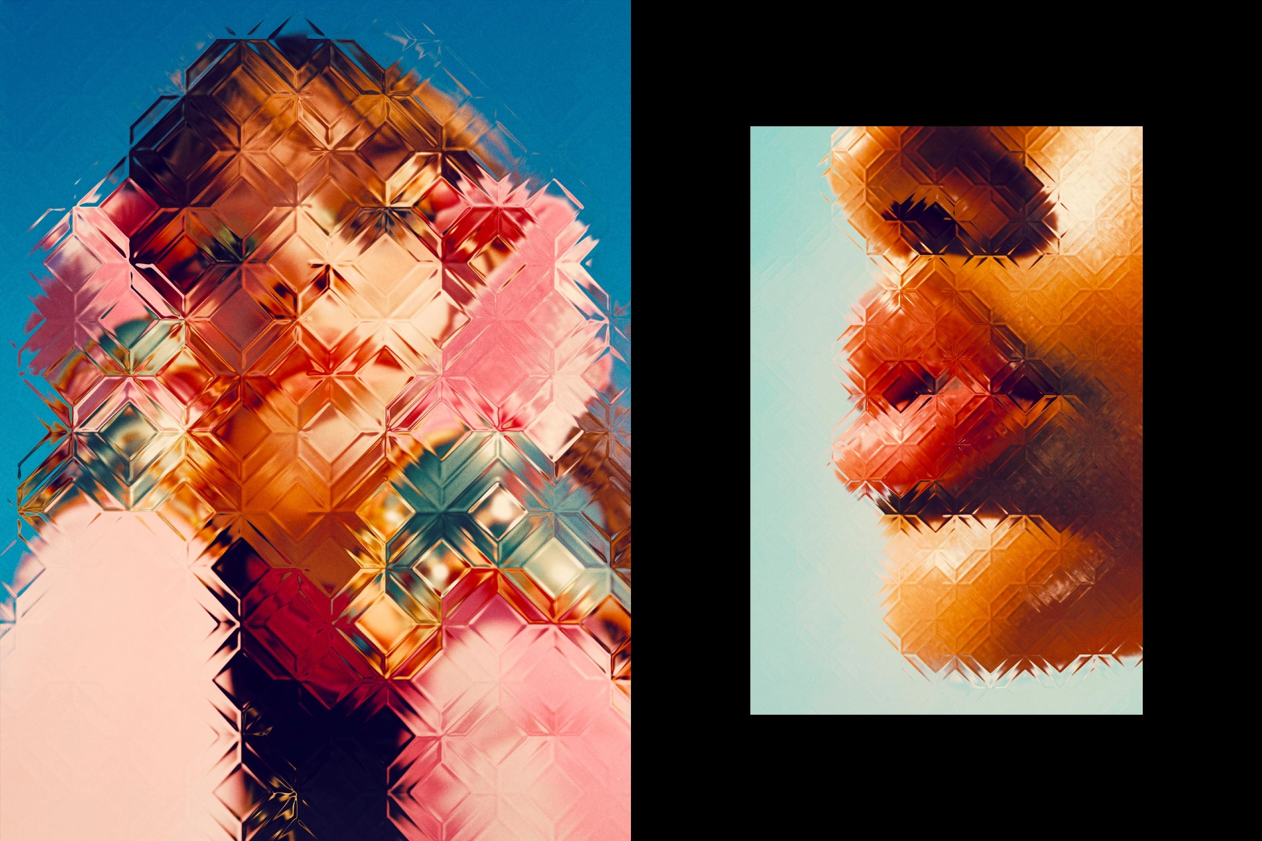 Mosaic Glass Photo Effect