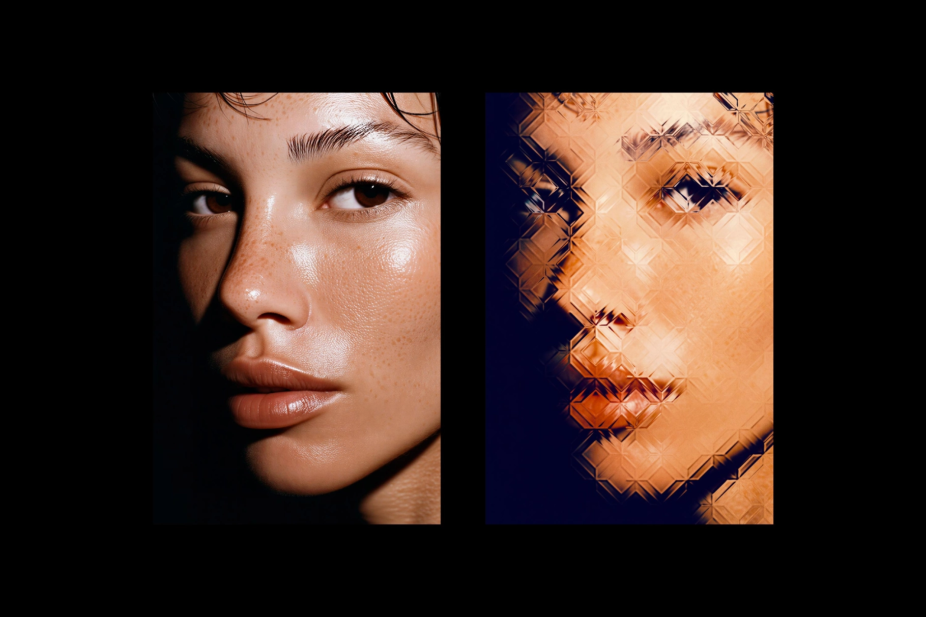 Mosaic Glass Photo Effect