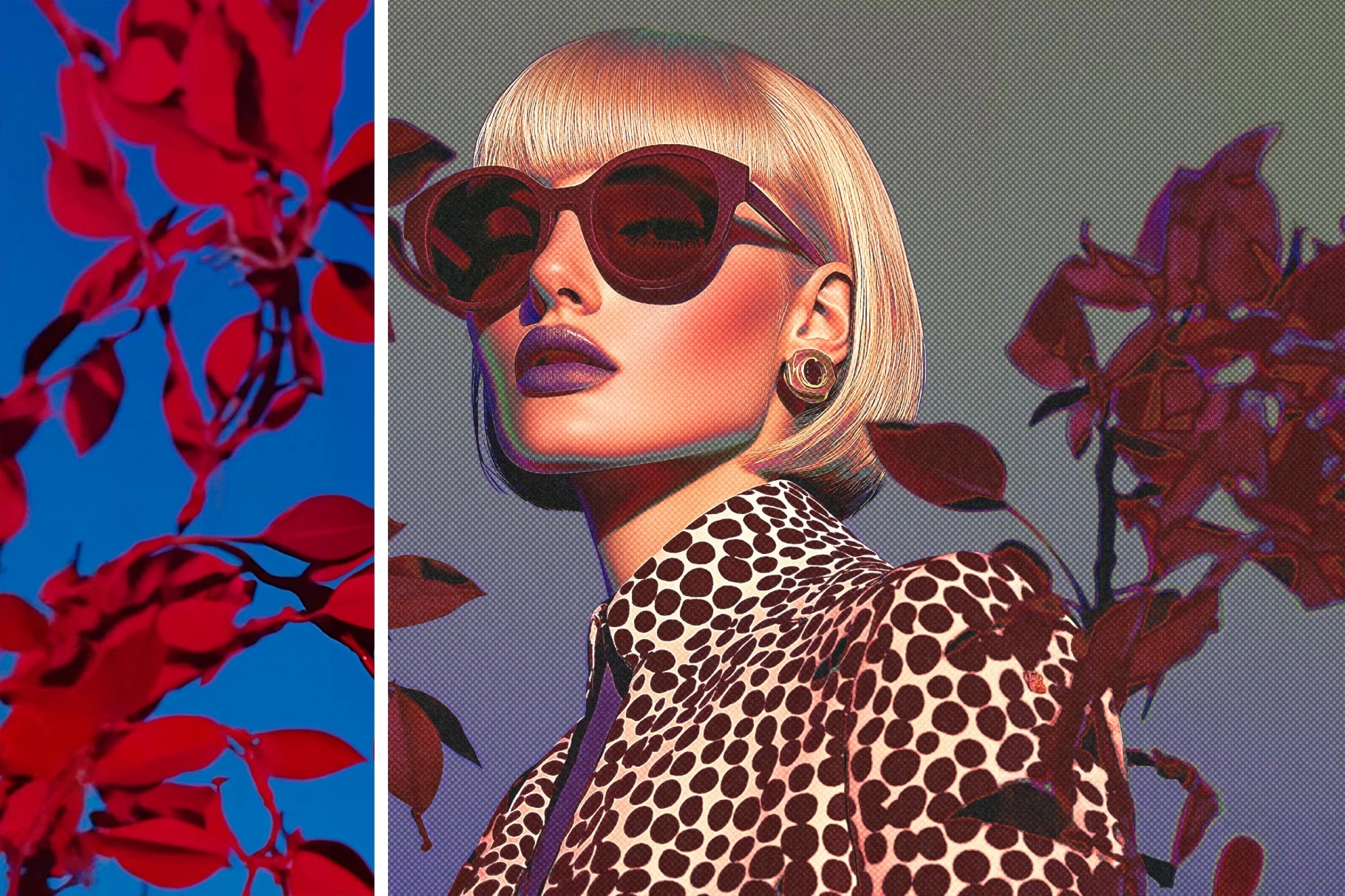 Faded Halftone Magazine Photo Effect