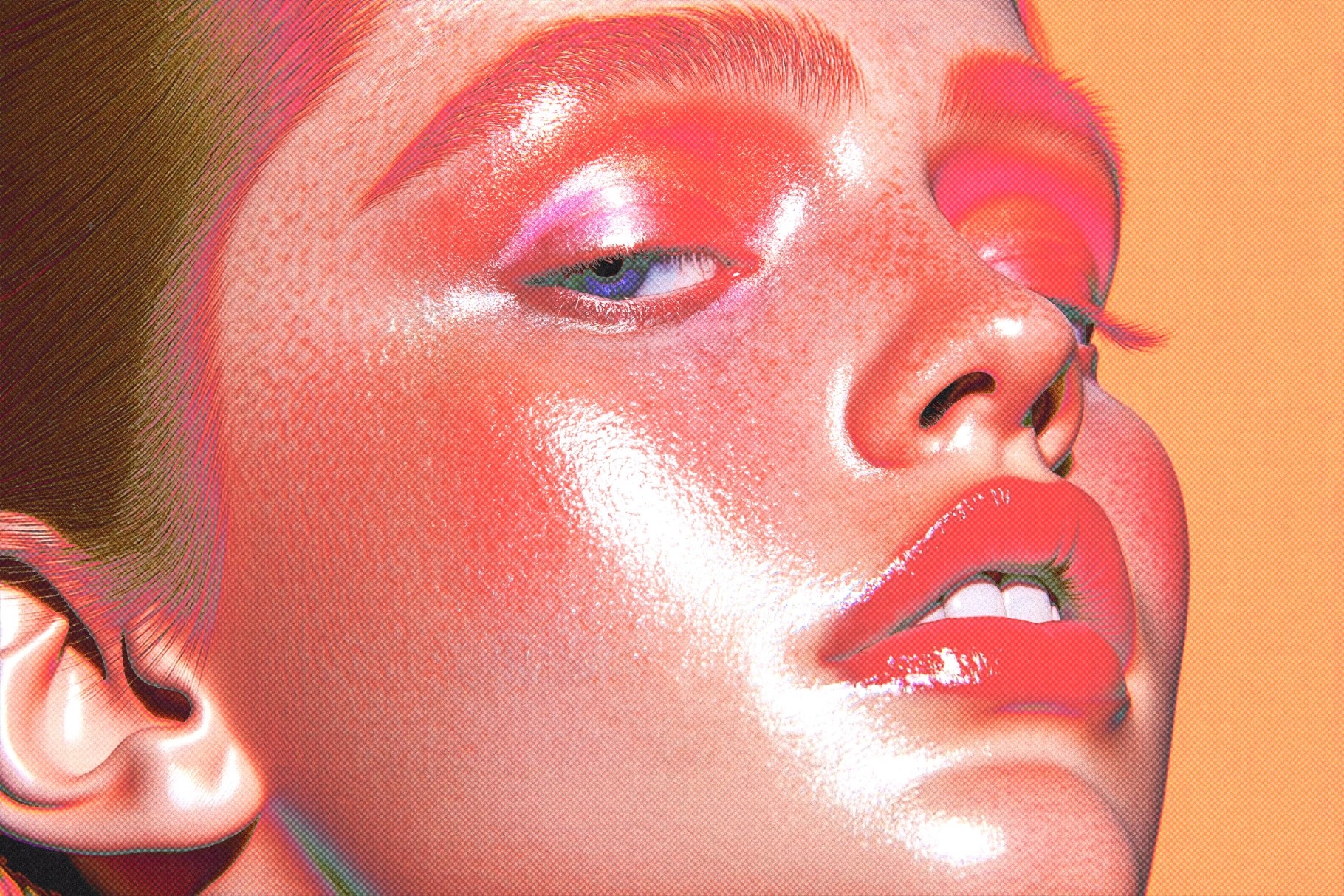 Faded Halftone Magazine Photo Effect