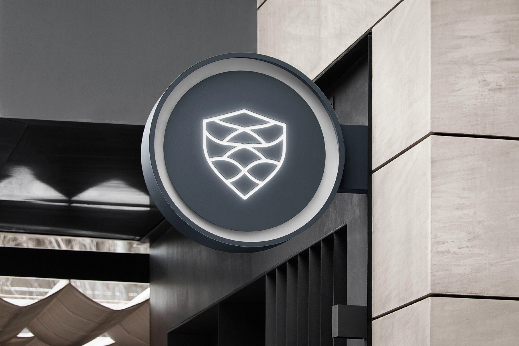 Streetfront Projecting Sign Mockup