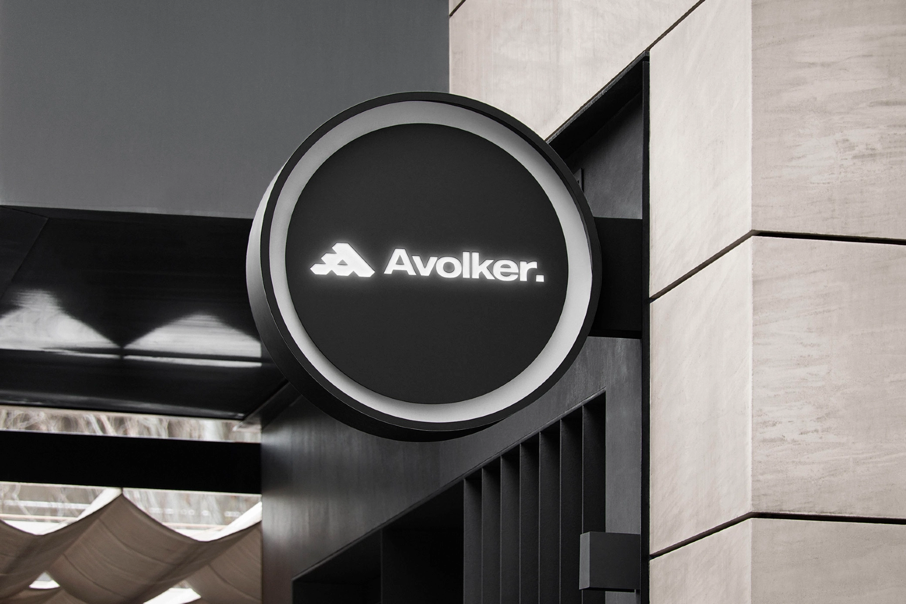 Streetfront Projecting Sign Mockup