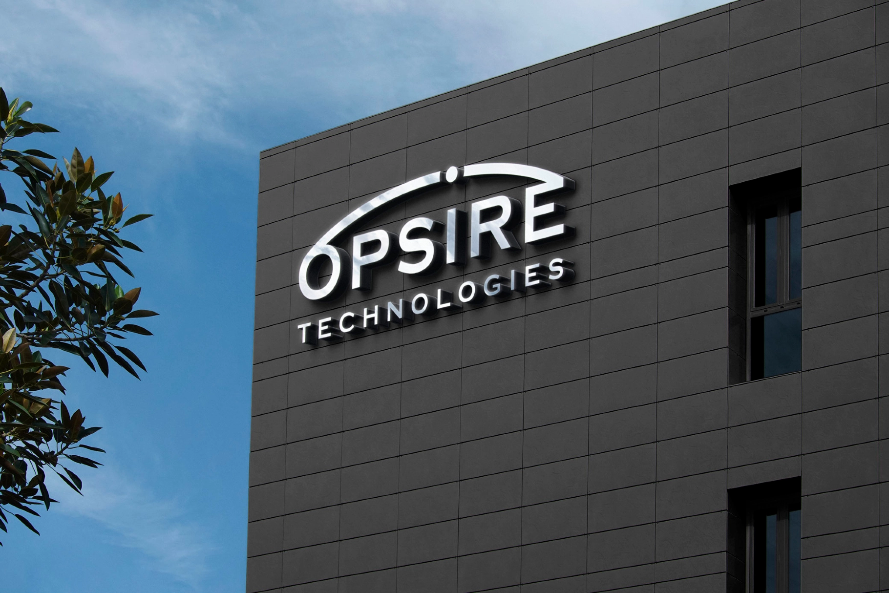 Corporate Tower Facade Sign Mockup