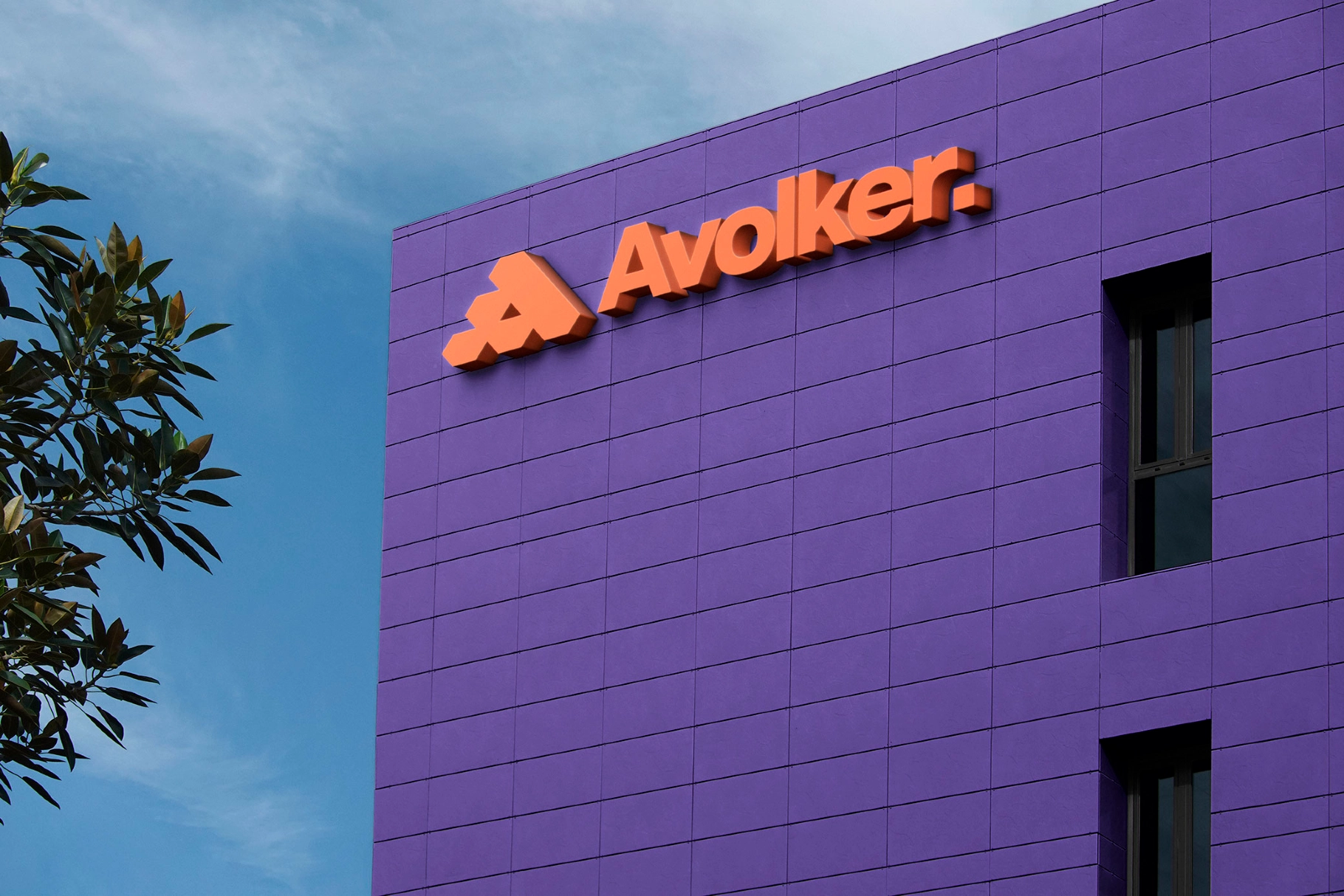 Corporate Tower Facade Sign Mockup