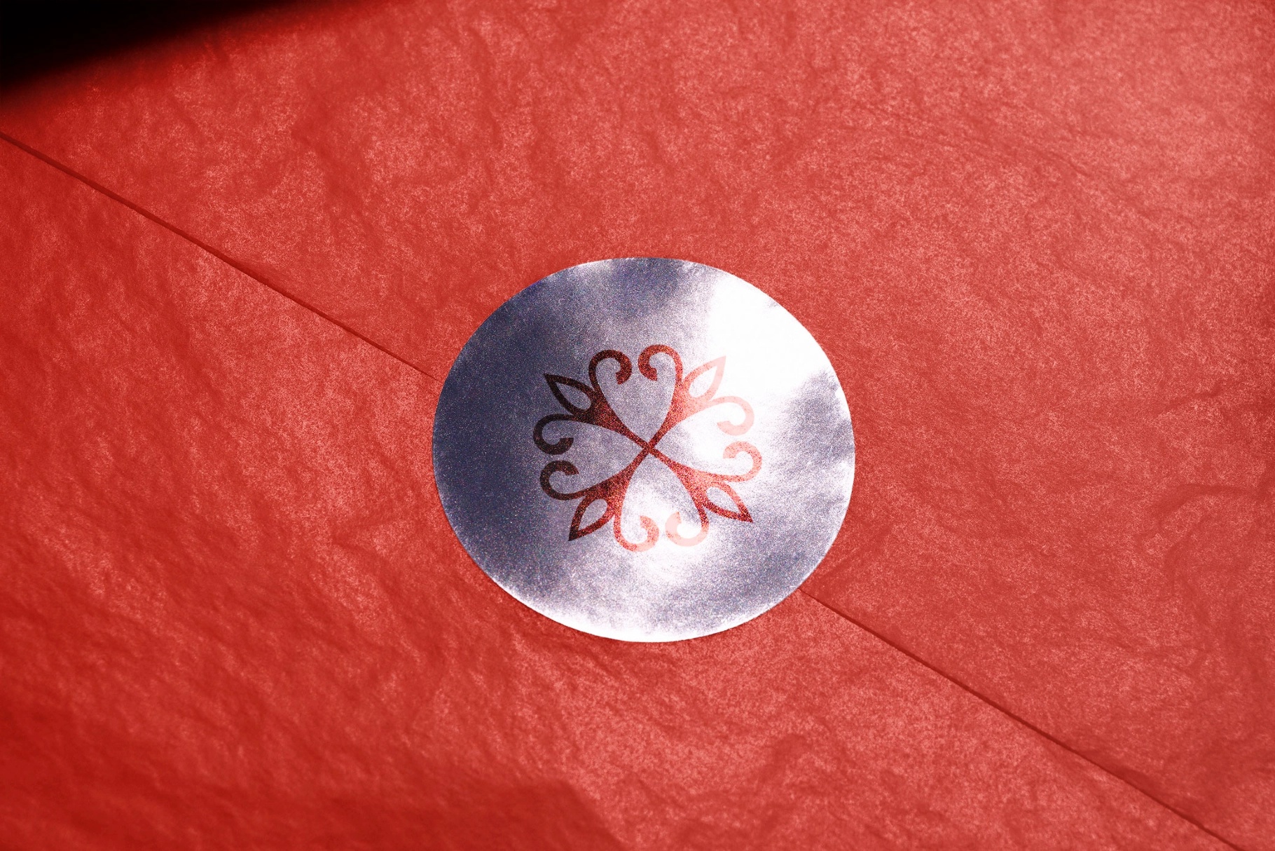 Gift Wrap Foil Seal Mockup