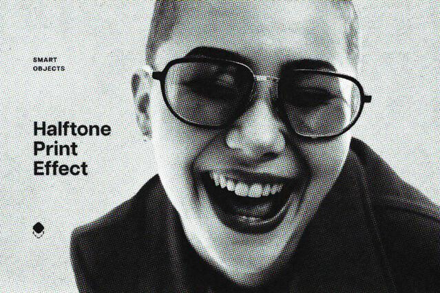 Halftone Print Photo Effect