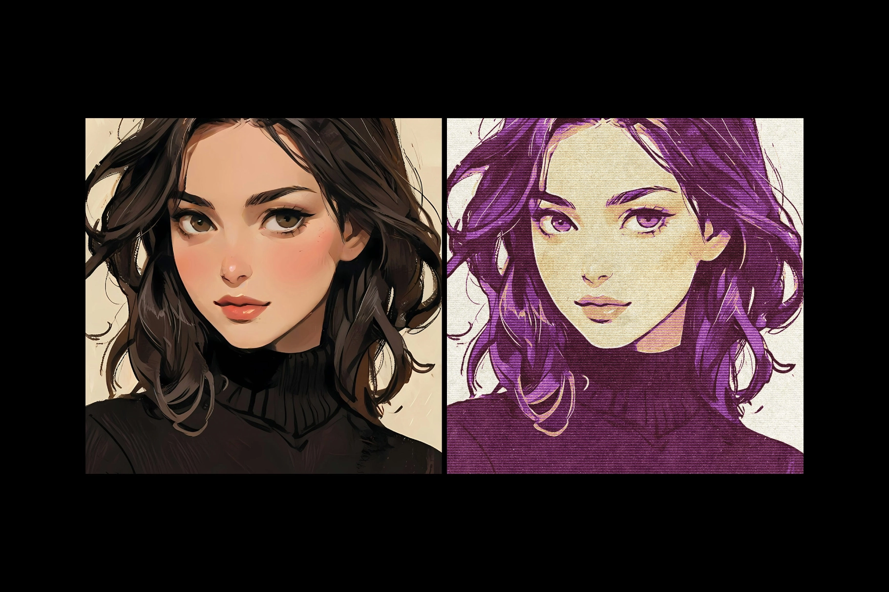 Printed Halftone Photo Effect