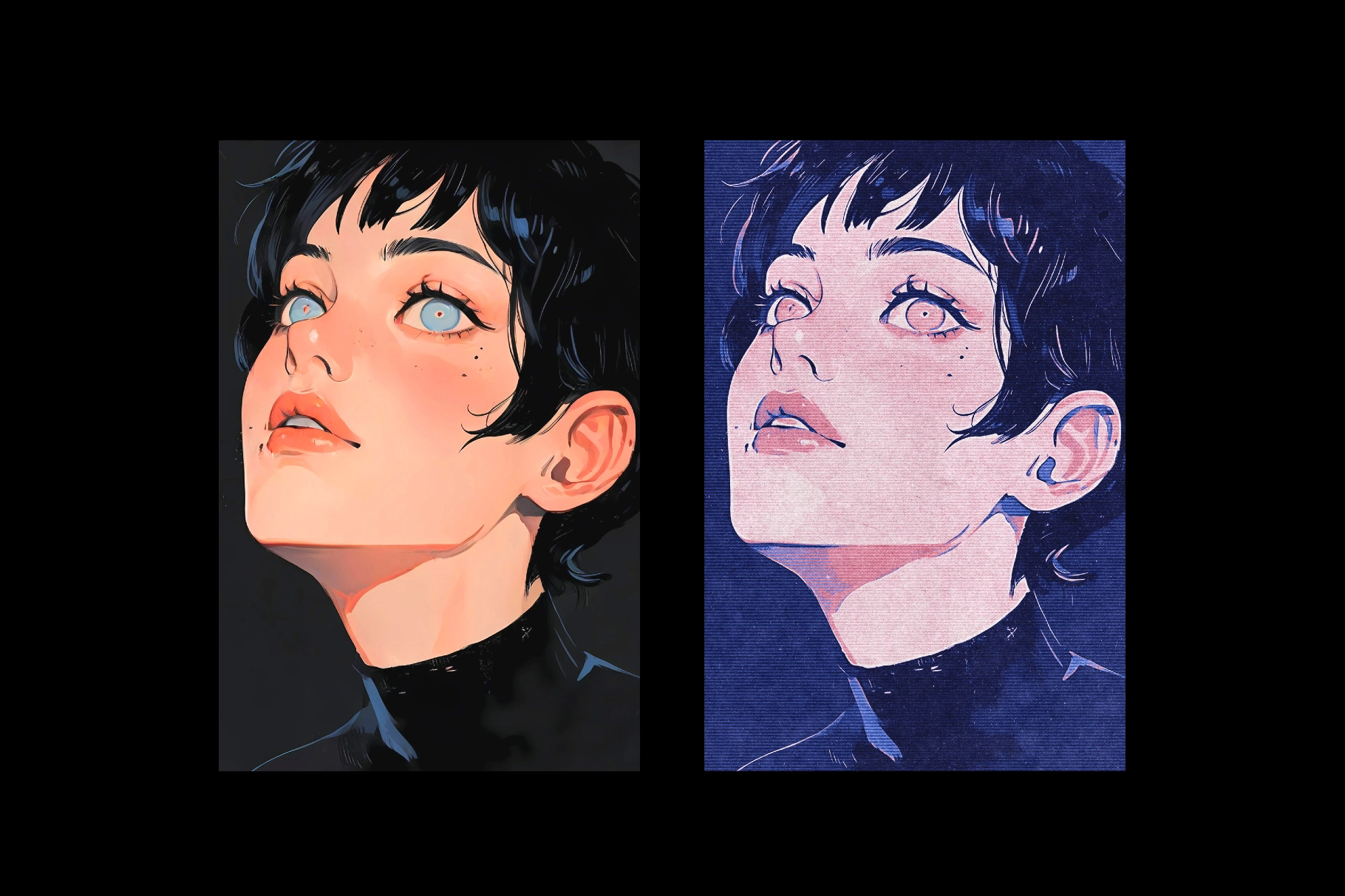 Printed Halftone Photo Effect