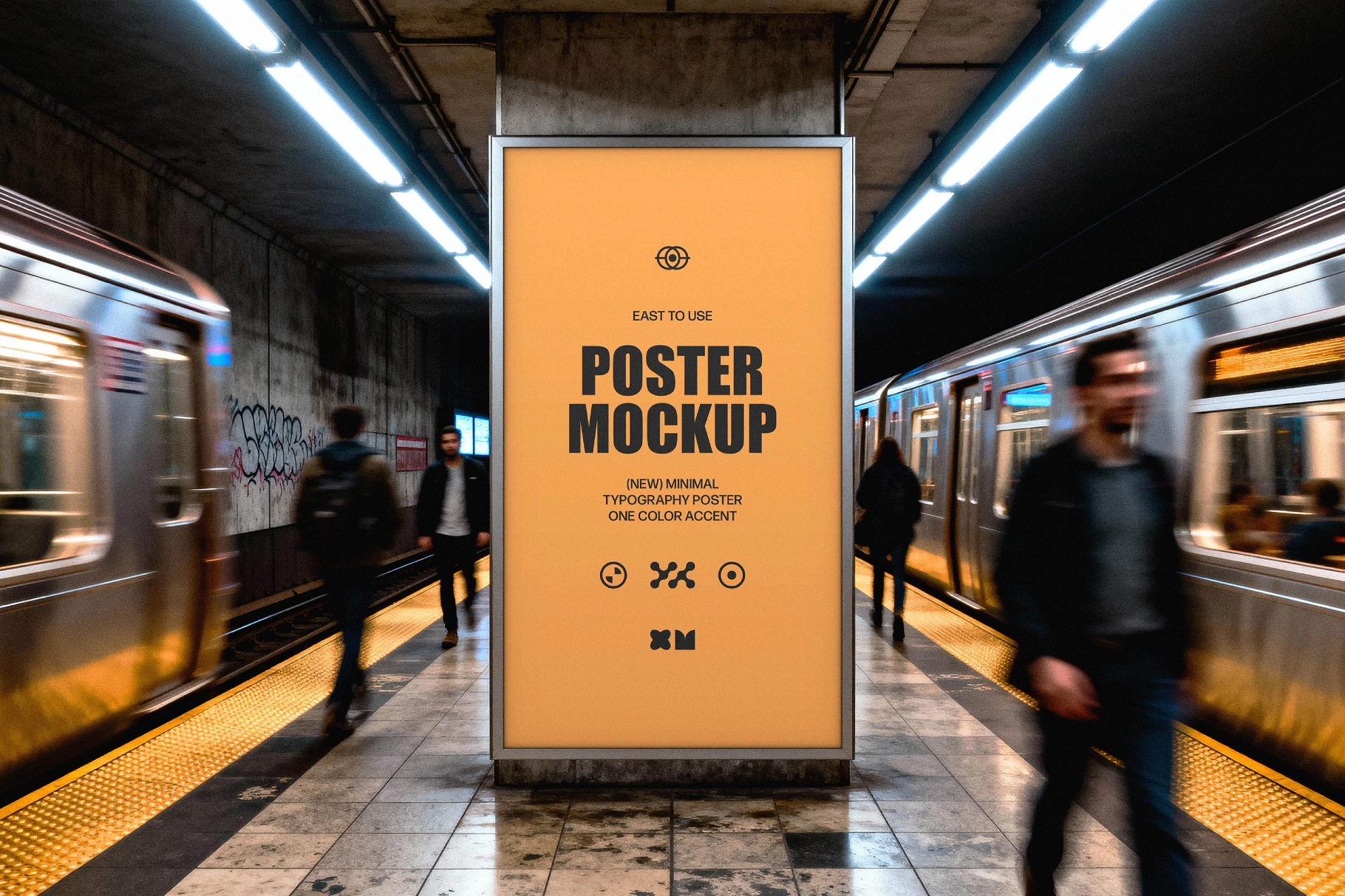 Subway Advertising Poster Mockup